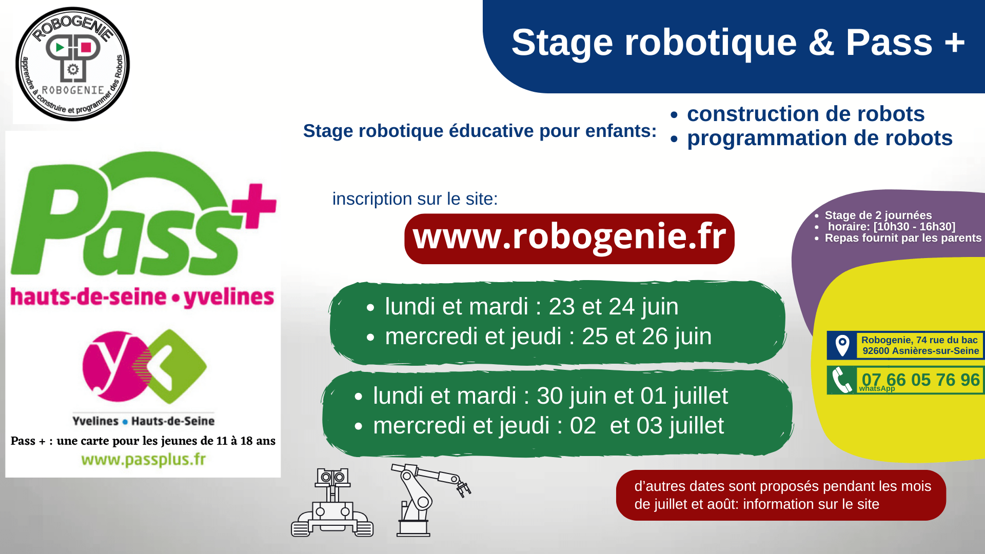 stage robotique et pass+