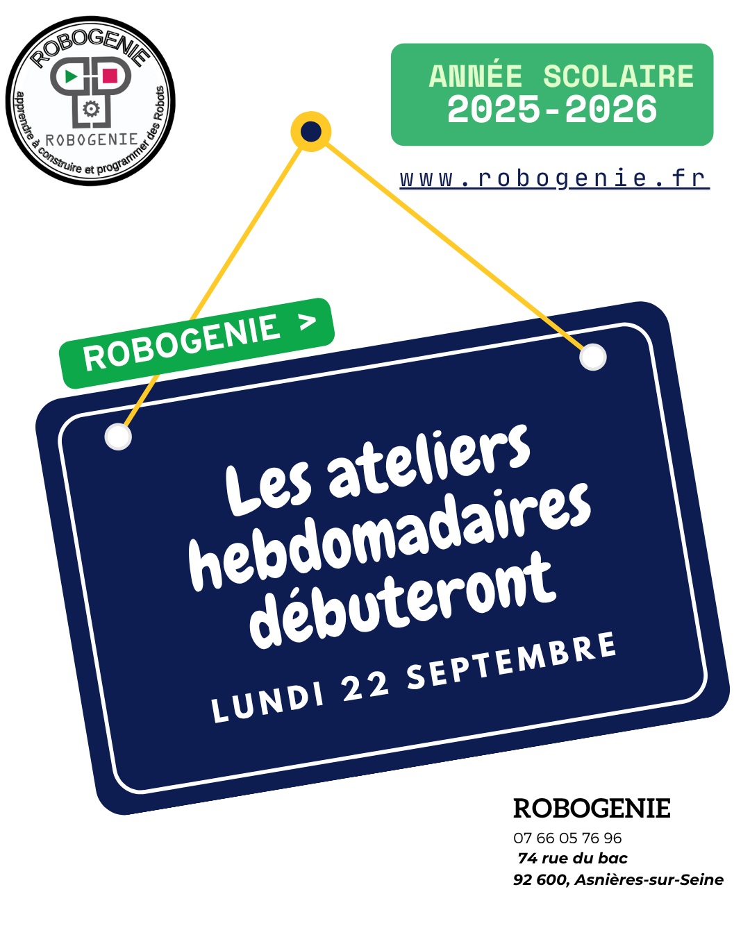 ANNONCE DEBUT COURS 2025 2026